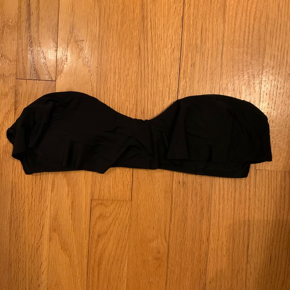 Black Strapless Bikini Top